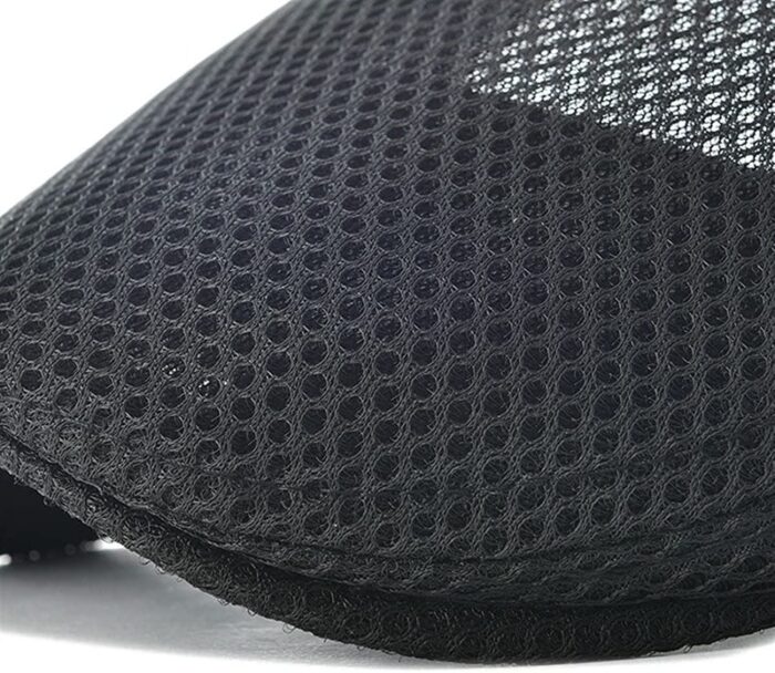 Breathable Mesh Cap Summer Hat Newsboy Beret Ivy Cap Cabbie Flat Cap - 图片 14