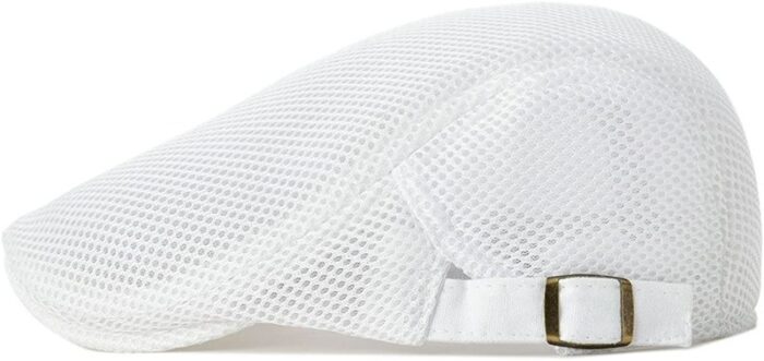 Breathable Mesh Cap Summer Hat Newsboy Beret Ivy Cap Cabbie Flat Cap - 图片 17