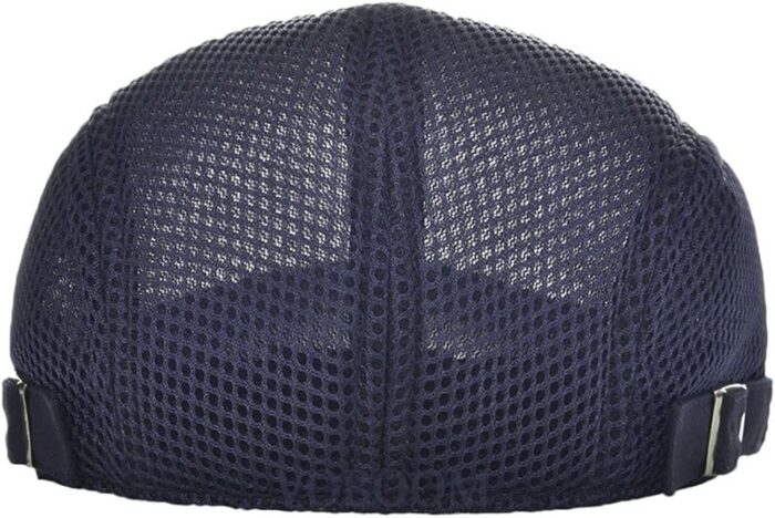 Breathable Mesh Cap Summer Hat Newsboy Beret Ivy Cap Cabbie Flat Cap - 图片 3