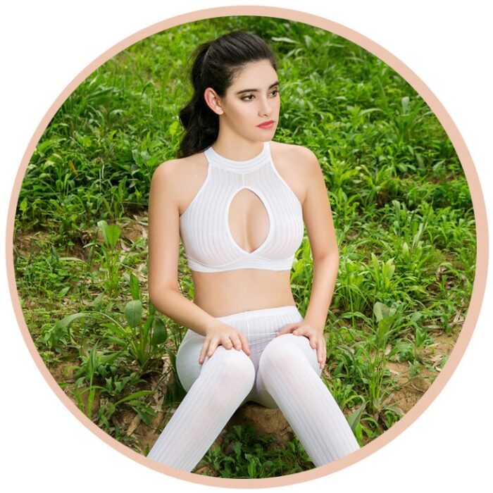 Women's Transparent Vertical Stripe Thin Tight Elastic Leggings Tights Hot Spodnie Two Picese Suit - 图片 10