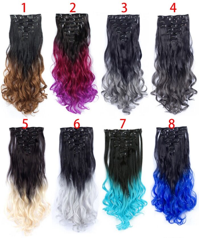 Brown Ombre Wigs Long Curly Side Part Wig 2 Tone  Wavy Wigs for Women Synthetic Heat Resistant Party Wigs Natural Looking - 图片 15