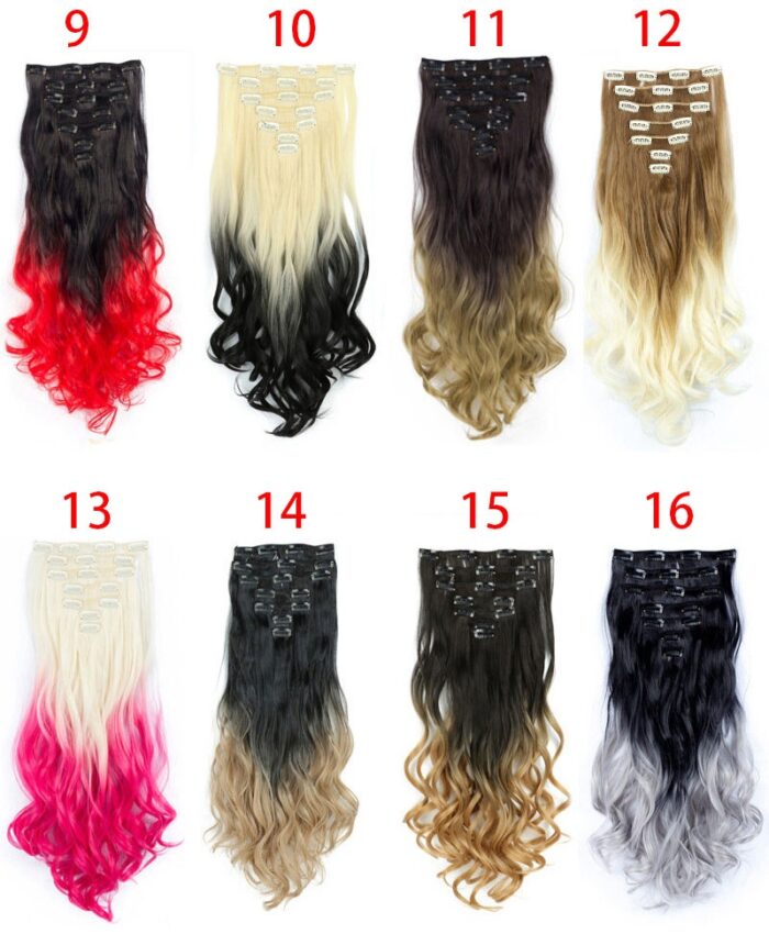 Brown Ombre Wigs Long Curly Side Part Wig 2 Tone  Wavy Wigs for Women Synthetic Heat Resistant Party Wigs Natural Looking - 图片 16