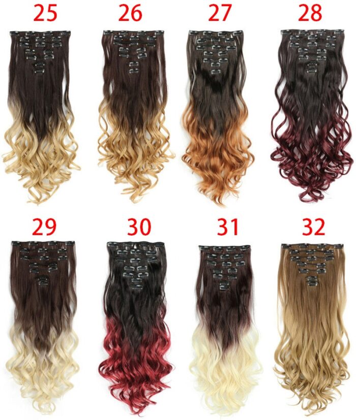 Brown Ombre Wigs Long Curly Side Part Wig 2 Tone  Wavy Wigs for Women Synthetic Heat Resistant Party Wigs Natural Looking - 图片 18