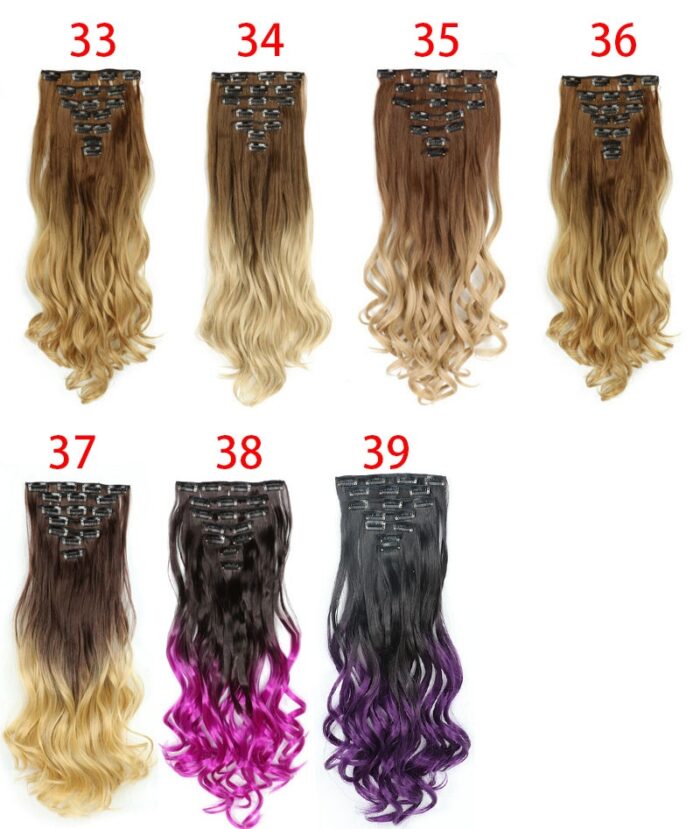 Brown Ombre Wigs Long Curly Side Part Wig 2 Tone  Wavy Wigs for Women Synthetic Heat Resistant Party Wigs Natural Looking - 图片 19