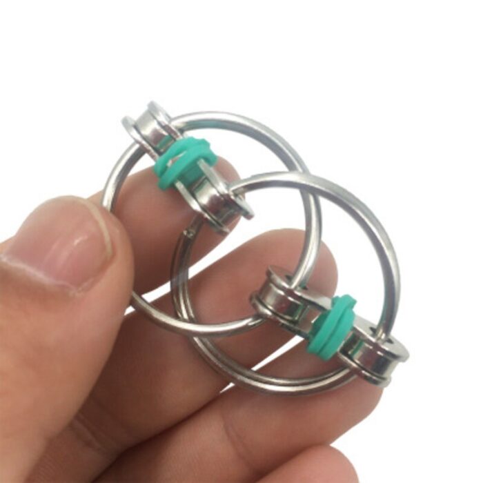 Bike Chain Fidget Toy Flippy Chain Stress Reducer Key Chain Fidget Toy for Autism ADD ADHD Sensory Kids - 图片 2