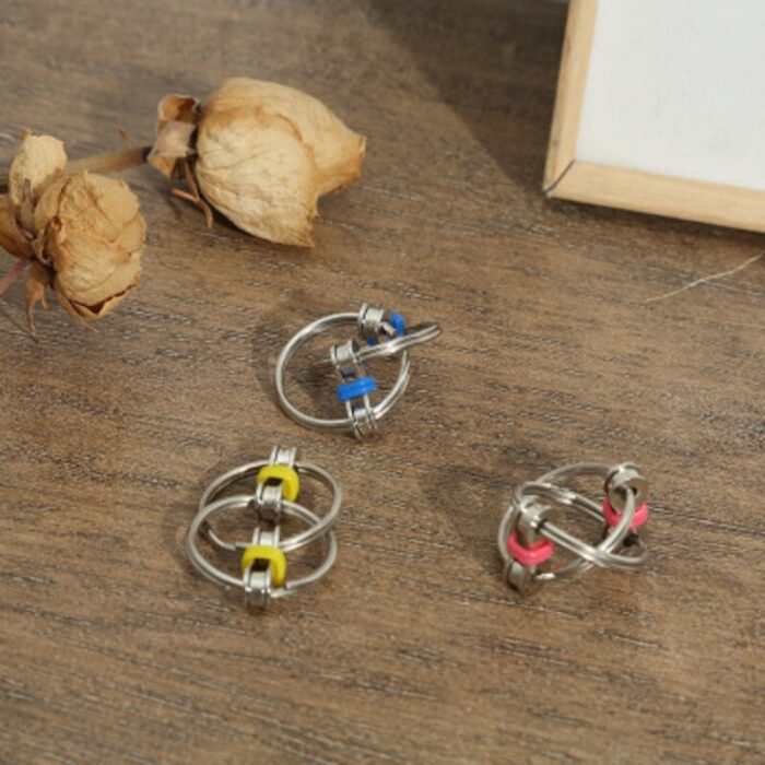 Bike Chain Fidget Toy Flippy Chain Stress Reducer Key Chain Fidget Toy for Autism ADD ADHD Sensory Kids - 图片 5