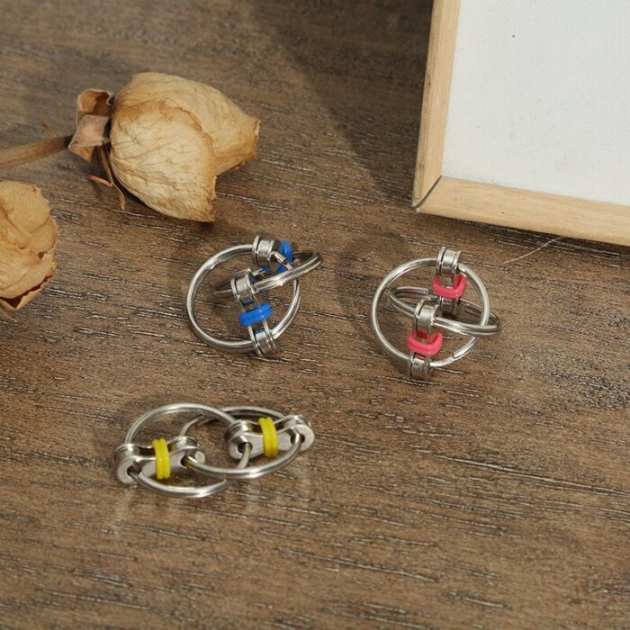 Bike Chain Fidget Toy Flippy Chain Stress Reducer Key Chain Fidget Toy for Autism ADD ADHD Sensory Kids - 图片 8