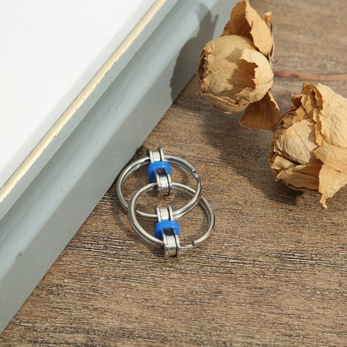 Bike Chain Fidget Toy Flippy Chain Stress Reducer Key Chain Fidget Toy for Autism ADD ADHD Sensory Kids - 图片 10