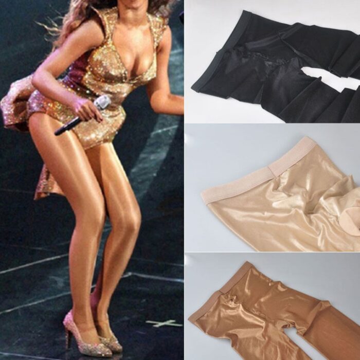 Women Sexy Fashion Sheer Stretch Tights Shiny Glossy Shaping Stockings 70D Oil Pantyhose - 图片 8