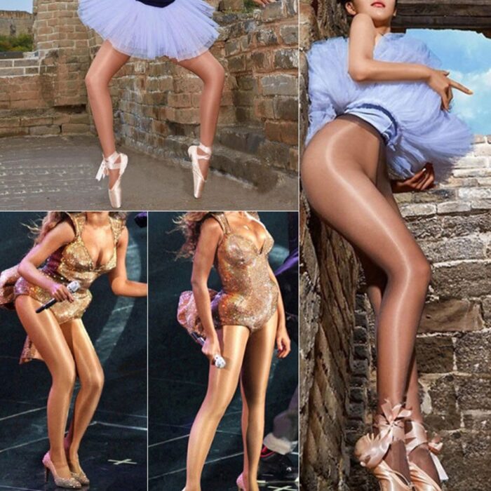 Women Sexy Fashion Sheer Stretch Tights Shiny Glossy Shaping Stockings 70D Oil Pantyhose - 图片 5