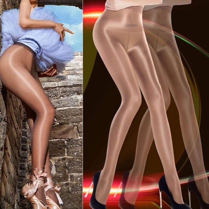 Women Sexy Fashion Sheer Stretch Tights Shiny Glossy Shaping Stockings 70D Oil Pantyhose
