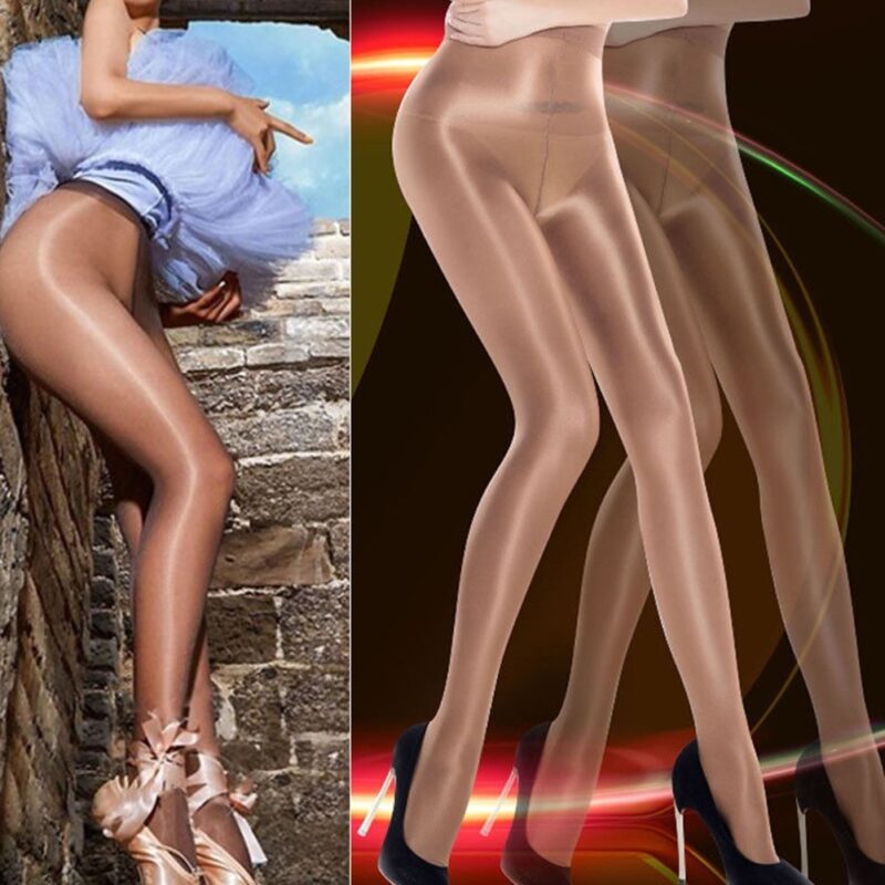 Women Sexy Fashion Sheer Stretch Tights Shiny Glossy Shaping Stockings 70D Oil Pantyhose