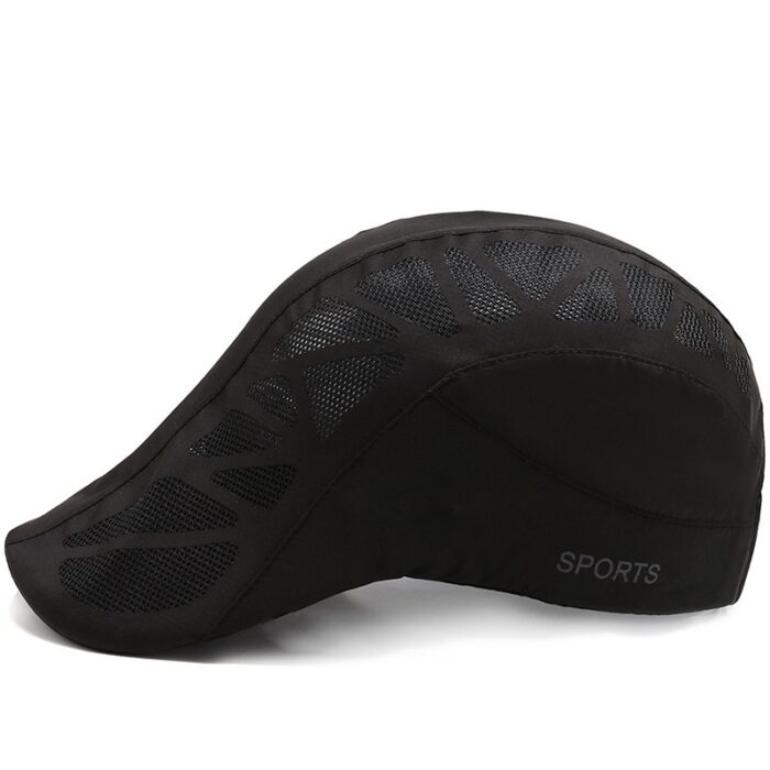 Breathable Summer Flat Cap  Mesh Hat Adjustable Newsboy Beret Ivy Cap Unisex Cabbie Cap - 图片 2