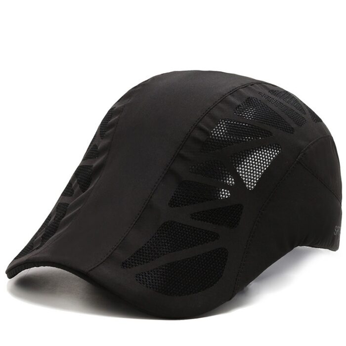 Breathable Summer Flat Cap  Mesh Hat Adjustable Newsboy Beret Ivy Cap Unisex Cabbie Cap - 图片 6