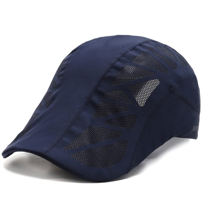 Breathable Summer Flat Cap  Mesh Hat Adjustable Newsboy Beret Ivy Cap Unisex Cabbie Cap - 图片 7