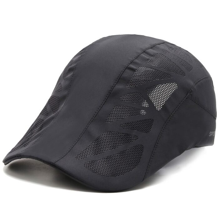Breathable Summer Flat Cap  Mesh Hat Adjustable Newsboy Beret Ivy Cap Unisex Cabbie Cap - 图片 8