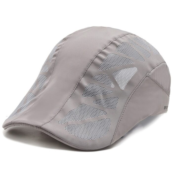 Breathable Summer Flat Cap  Mesh Hat Adjustable Newsboy Beret Ivy Cap Unisex Cabbie Cap - 图片 9