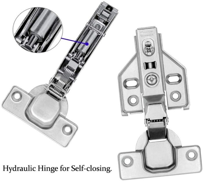 Frameless Cabinet Door Concealed Hinges Soft-Close European Inset Stainless - 图片 2