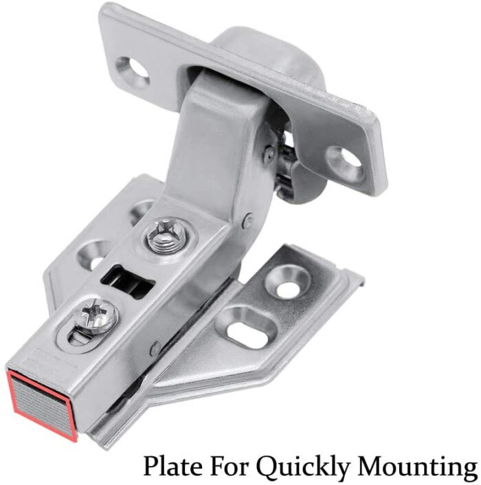 Frameless Cabinet Door Concealed Hinges Soft-Close European Inset Stainless - 图片 4