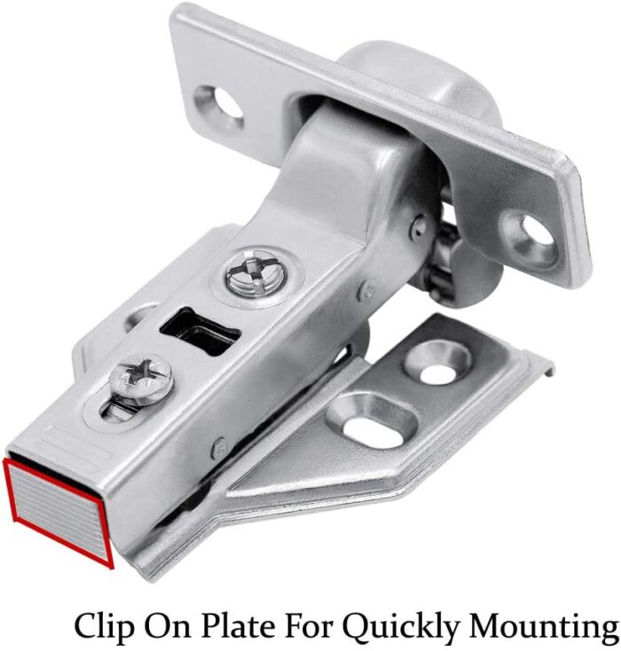 Frameless Cabinet Door Concealed Hinges Soft-Close European Inset Stainless - 图片 8