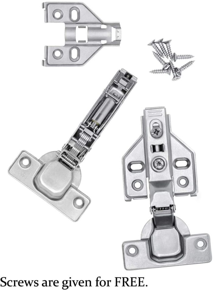 Frameless Cabinet Door Concealed Hinges Soft-Close European Inset Stainless - 图片 9