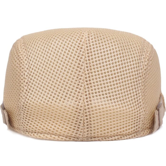 Men Mesh Flat Cap Adjustable Breathable Summer Newsboy Hat Beret Cabbie Ivy Hat Gatsby Newsboy Hat for Driving Hunting(One Size) - 图片 11