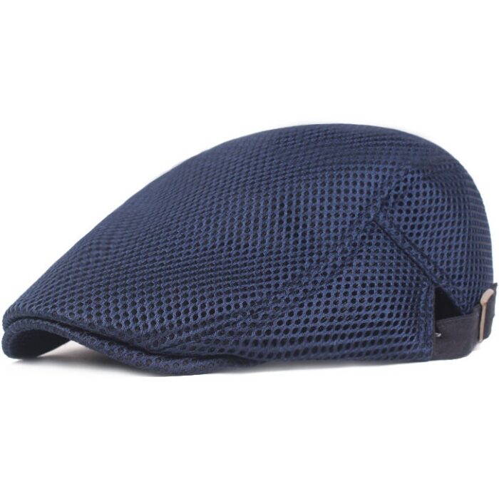 Men Mesh Flat Cap Adjustable Breathable Summer Newsboy Hat Beret Cabbie Ivy Hat Gatsby Newsboy Hat for Driving Hunting(One Size) - 图片 6
