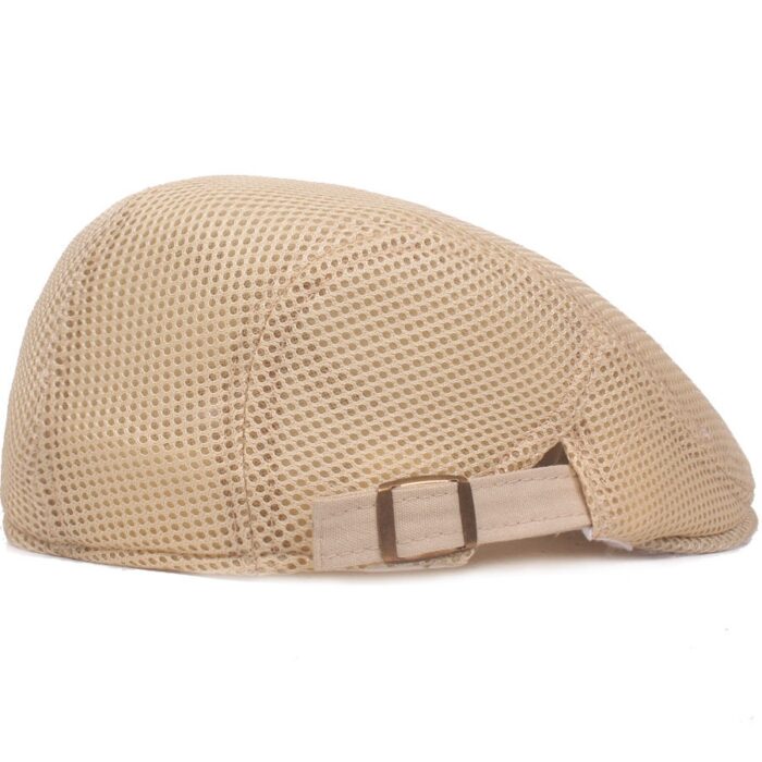 Men Mesh Flat Cap Adjustable Breathable Summer Newsboy Hat Beret Cabbie Ivy Hat Gatsby Newsboy Hat for Driving Hunting(One Size) - 图片 10
