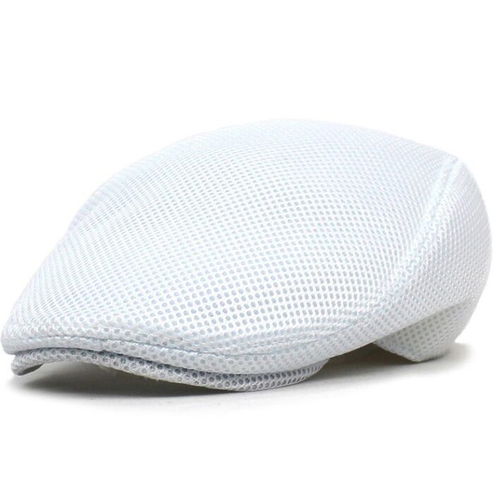 Men Mesh Flat Cap Breathable Summer Newsboy Hat Beret Cabbie Ivy Hat Gatsby Newsboy Hat for Driving Hunting Cap - 图片 4