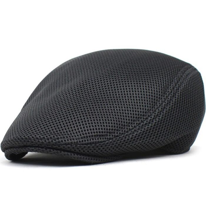 Men Mesh Flat Cap Breathable Summer Newsboy Hat Beret Cabbie Ivy Hat Gatsby Newsboy Hat for Driving Hunting Cap - 图片 5