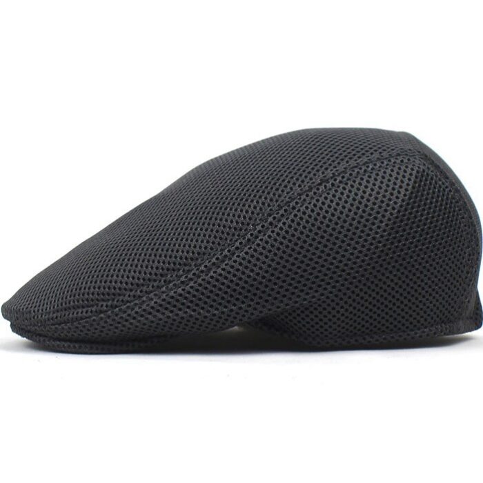 Men Mesh Flat Cap Breathable Summer Newsboy Hat Beret Cabbie Ivy Hat Gatsby Newsboy Hat for Driving Hunting Cap - 图片 9