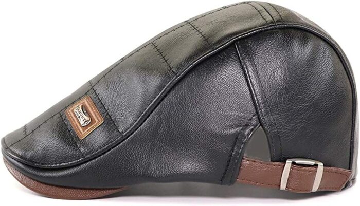 Men Adjustable PU Leather Ivy Cap Newsboy Hat Fishing Hat for Men - 图片 18