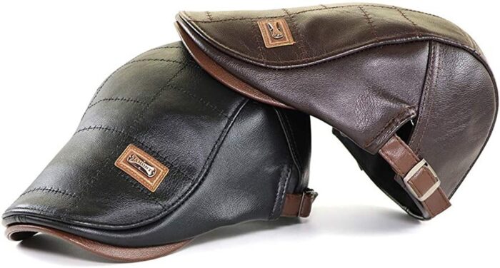 Men Adjustable PU Leather Ivy Cap Newsboy Hat Fishing Hat for Men - 图片 20