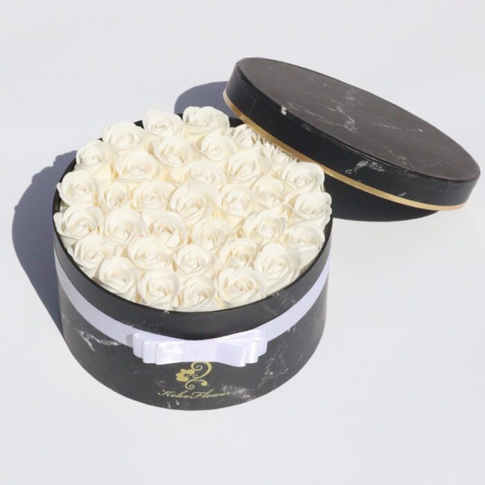 Rose Flowers Gift Box Soap Rose Flowers  Round Gift Box Romantic Gift for Valentines Day Gifts  Birthday Gifts  Christmas Day Gifts Environmentally Friendly Materials - 图片 5