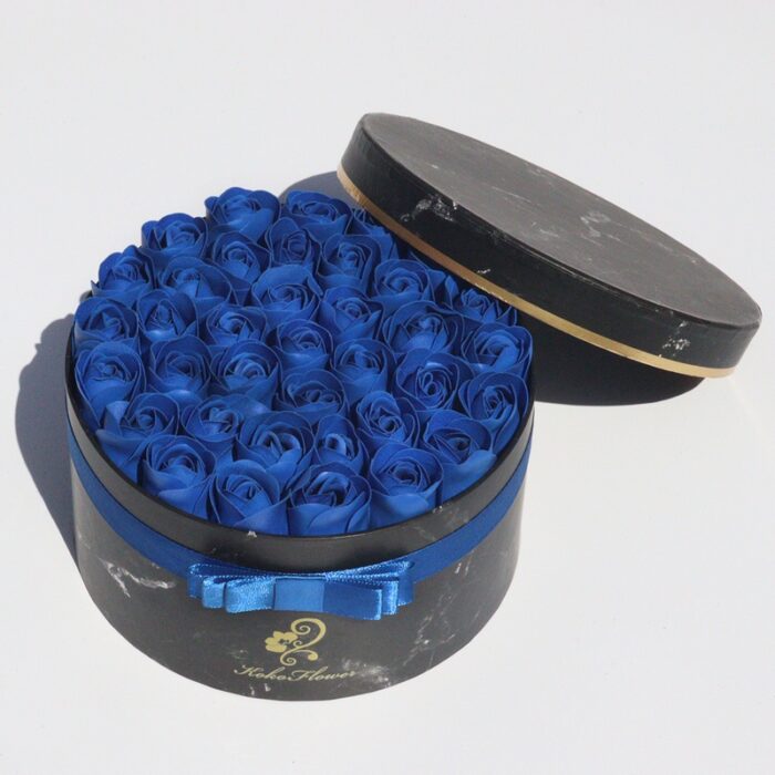 Rose Flowers Gift Box Soap Rose Flowers  Round Gift Box Romantic Gift for Valentines Day Gifts  Birthday Gifts  Christmas Day Gifts Environmentally Friendly Materials - 图片 8