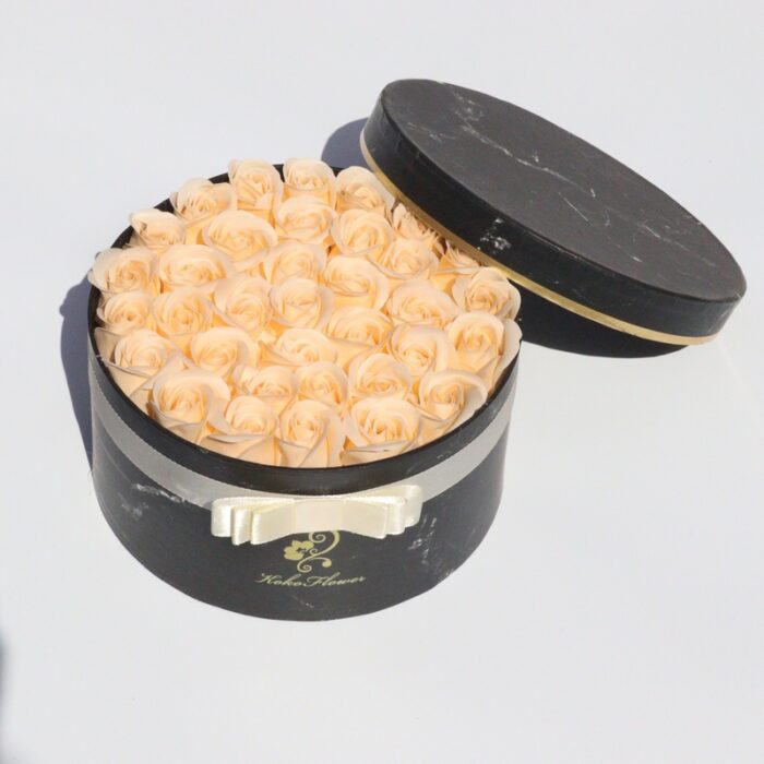 Rose Flowers Gift Box Soap Rose Flowers  Round Gift Box Romantic Gift for Valentines Day Gifts  Birthday Gifts  Christmas Day Gifts Environmentally Friendly Materials - 图片 11
