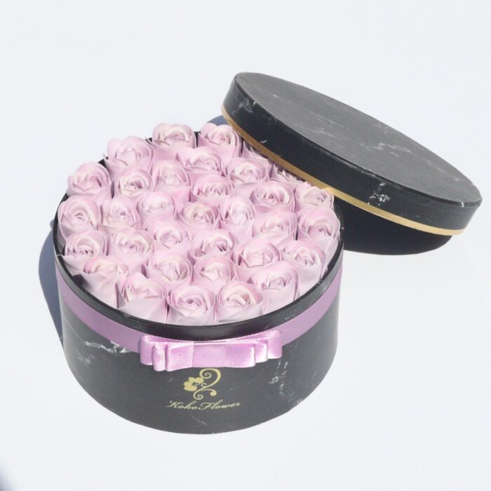 Rose Flowers Gift Box Soap Rose Flowers  Round Gift Box Romantic Gift for Valentines Day Gifts  Birthday Gifts  Christmas Day Gifts Environmentally Friendly Materials - 图片 12