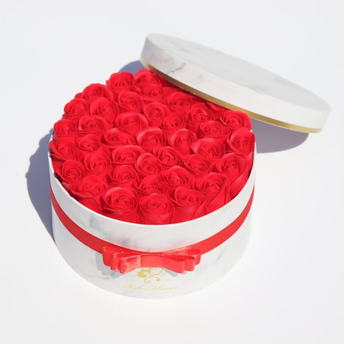 Rose Flowers Gift Box Soap Rose Flowers  Round Gift Box Romantic Gift for Valentines Day Gifts  Birthday Gifts  Christmas Day Gifts Environmentally Friendly Materials - 图片 13