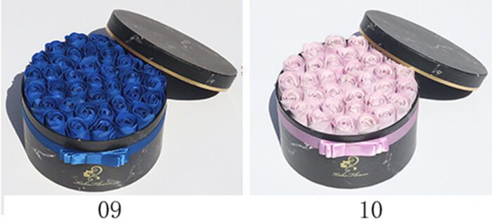 Rose Flowers Gift Box Soap Rose Flowers  Round Gift Box Romantic Gift for Valentines Day Gifts  Birthday Gifts  Christmas Day Gifts Environmentally Friendly Materials - 图片 17