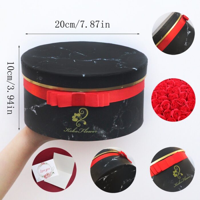 Rose Flowers Gift Box Soap Rose Flowers  Round Gift Box Romantic Gift for Valentines Day Gifts  Birthday Gifts  Christmas Day Gifts Environmentally Friendly Materials - 图片 19