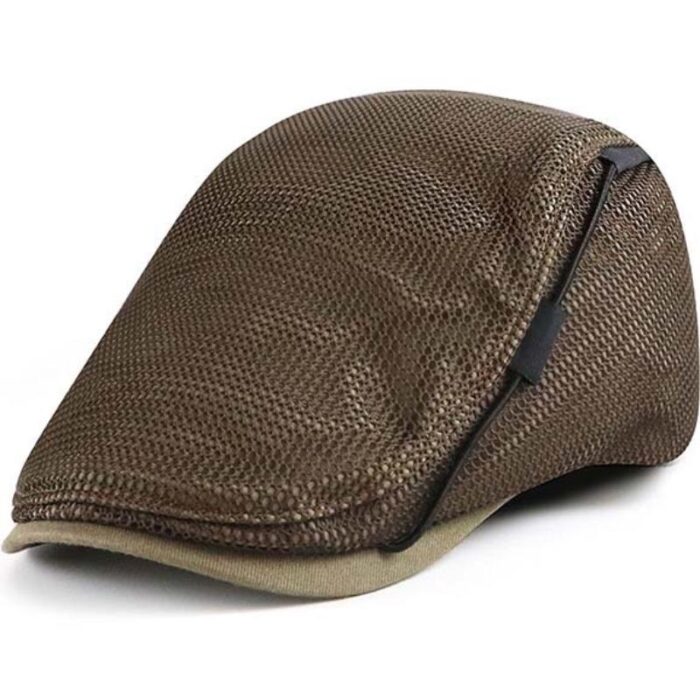 Mesh Cap Breathable Hat Men's Peaked Cap Sun Protection Sun Visor Wearing Rope Peaked Cap - 图片 7