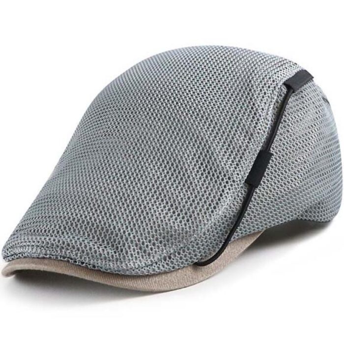Mesh Cap Breathable Hat Men's Peaked Cap Sun Protection Sun Visor Wearing Rope Peaked Cap - 图片 4