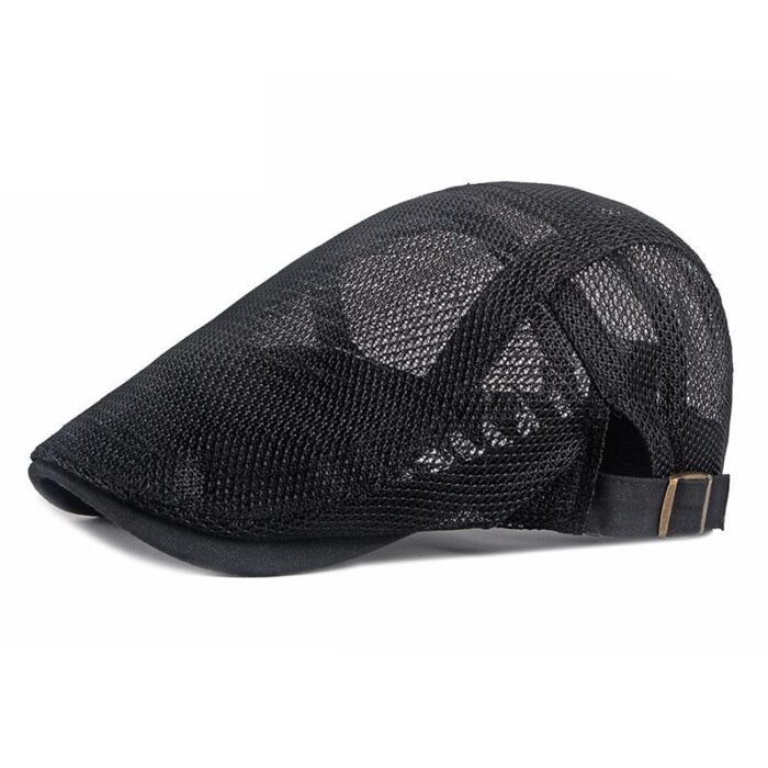 Children's Hat Breathable Mesh Summer Hat Adjustable Newsboy Beret Ivy Cap Cabbie Flat Cap - 图片 5